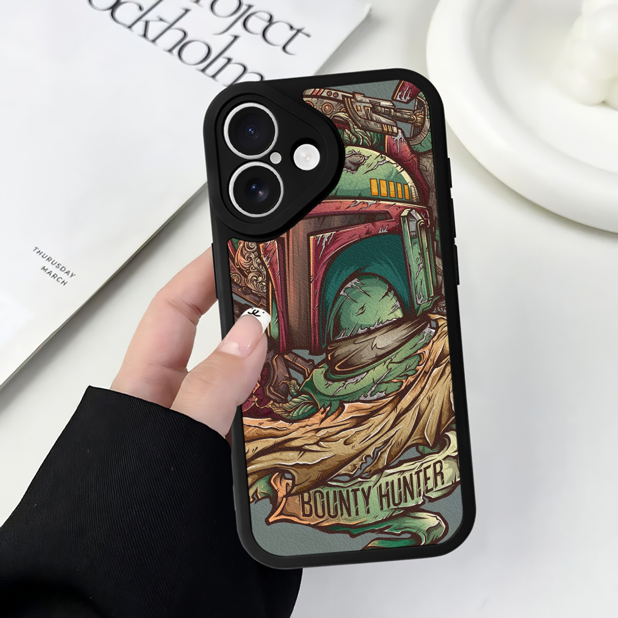 （画像用） スター・ウォーズ Star Wars 【iPhone 16シリーズ対応】シリコンスマホケース（レザー調） 材質：シリコン